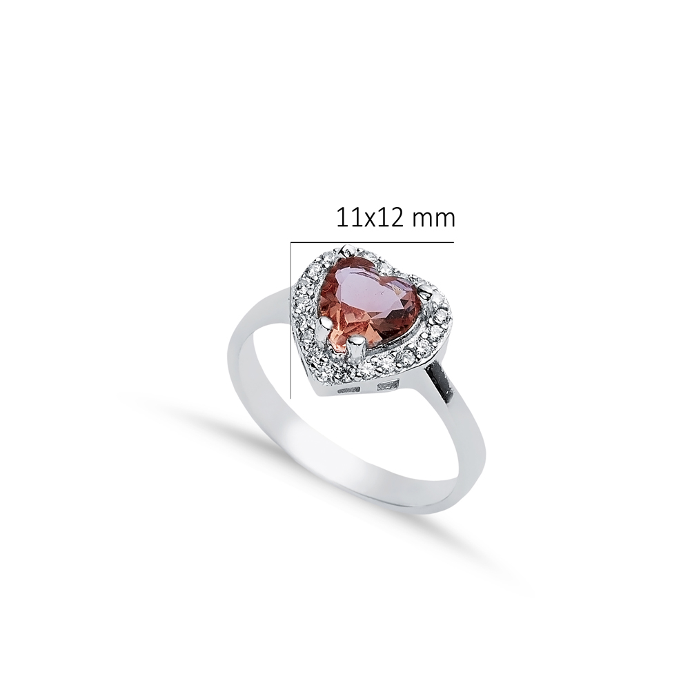11x12 mm Heart Design Cluster Zultanite Ring