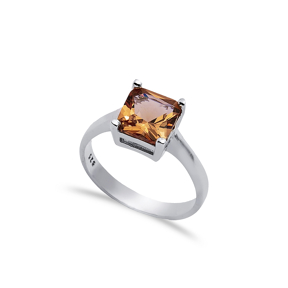 8x8 mm Square Design Cluster Zultanite Ring
