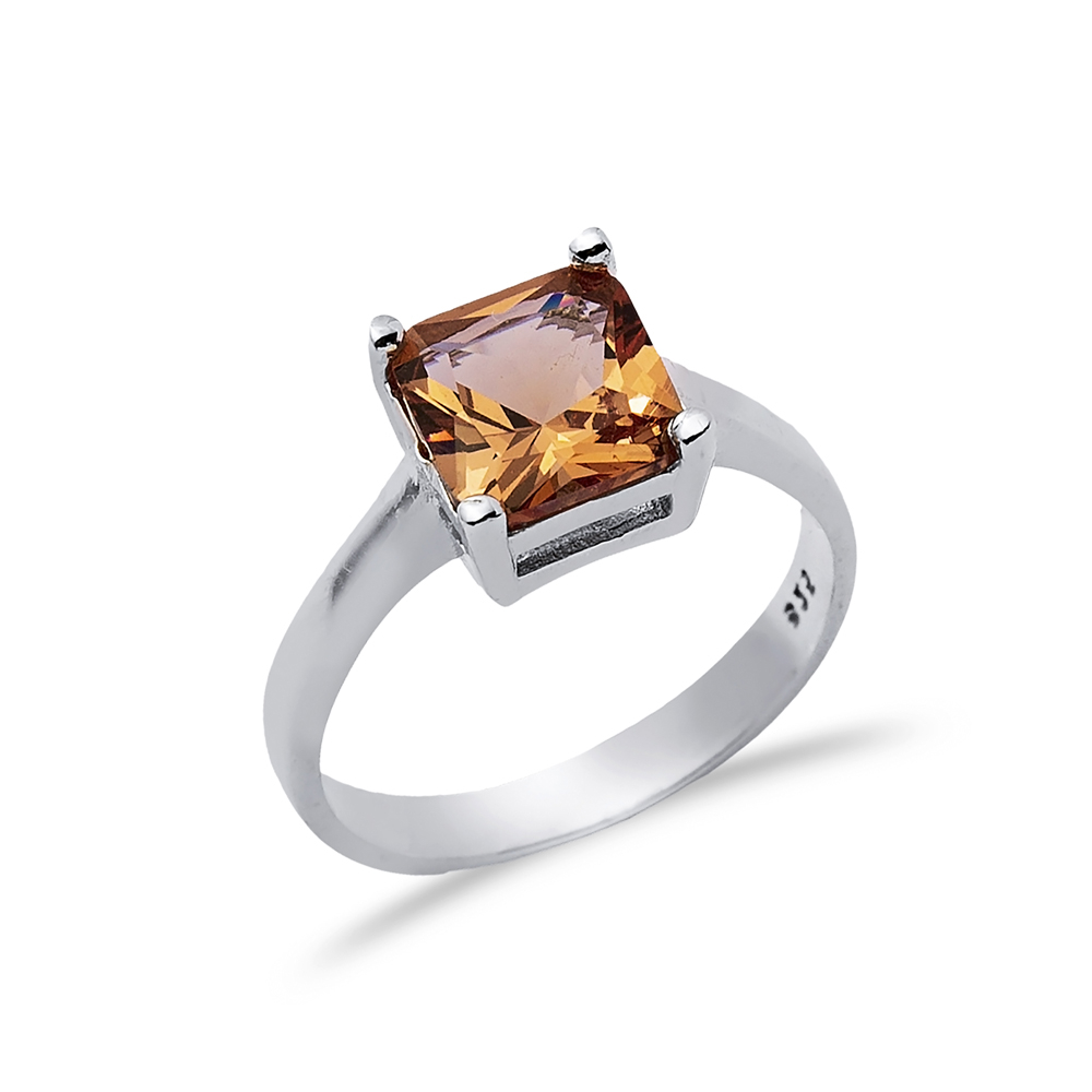 8x8 mm Square Design Cluster Zultanite Ring