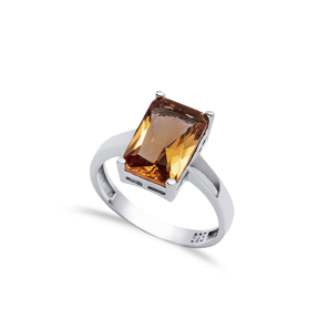8x12 mm Rectangle Design Cluster Zultanite Ring