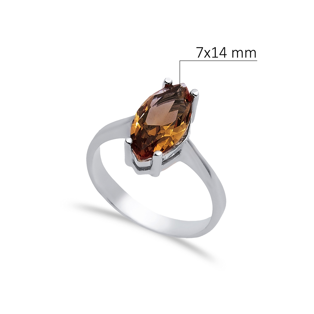 7x14 mm Marquise Design Cluster Zultanite Ring