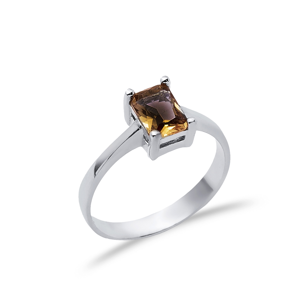 5x7 mm Rectangle Design Cluster Zultanite Ring