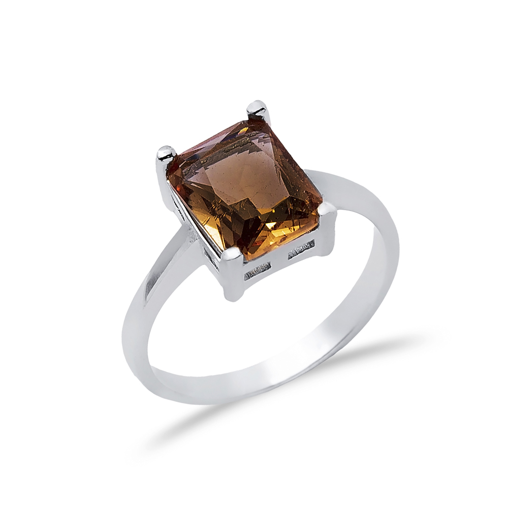 8x10 mm Rectangle Design Cluster Zultanite Ring