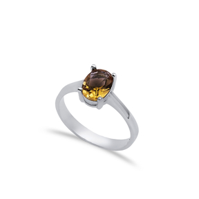 6x8 mm Oval Design Cluster Zultanite Ring