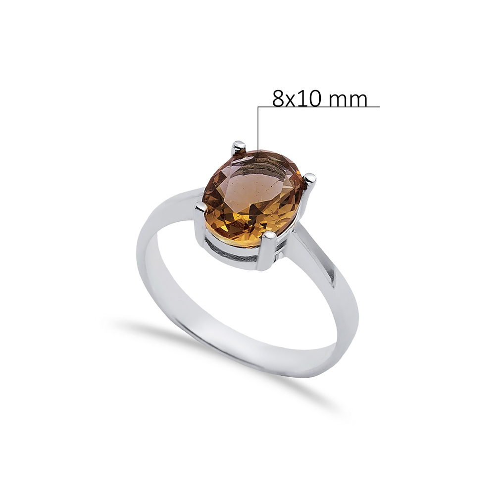 8x10 mm Oval Design Cluster Zultanite Ring