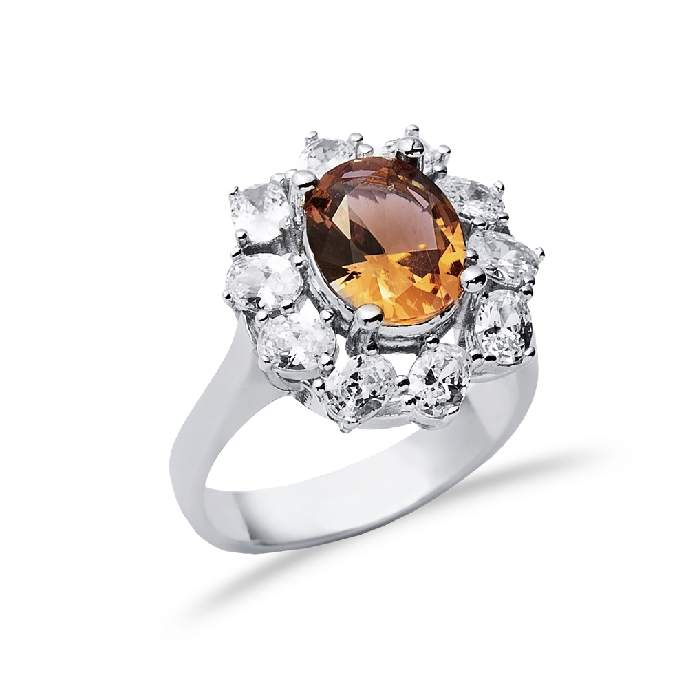 17x18 mm Oval Design Cluster Zultanite Ring