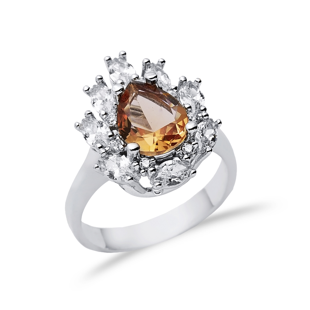 16x19 mm Pear Design Silver Zultanite Ring