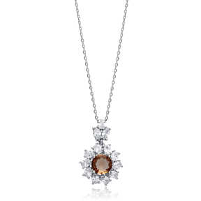Ø17 mm Round Shape Stony Zultanite Necklace