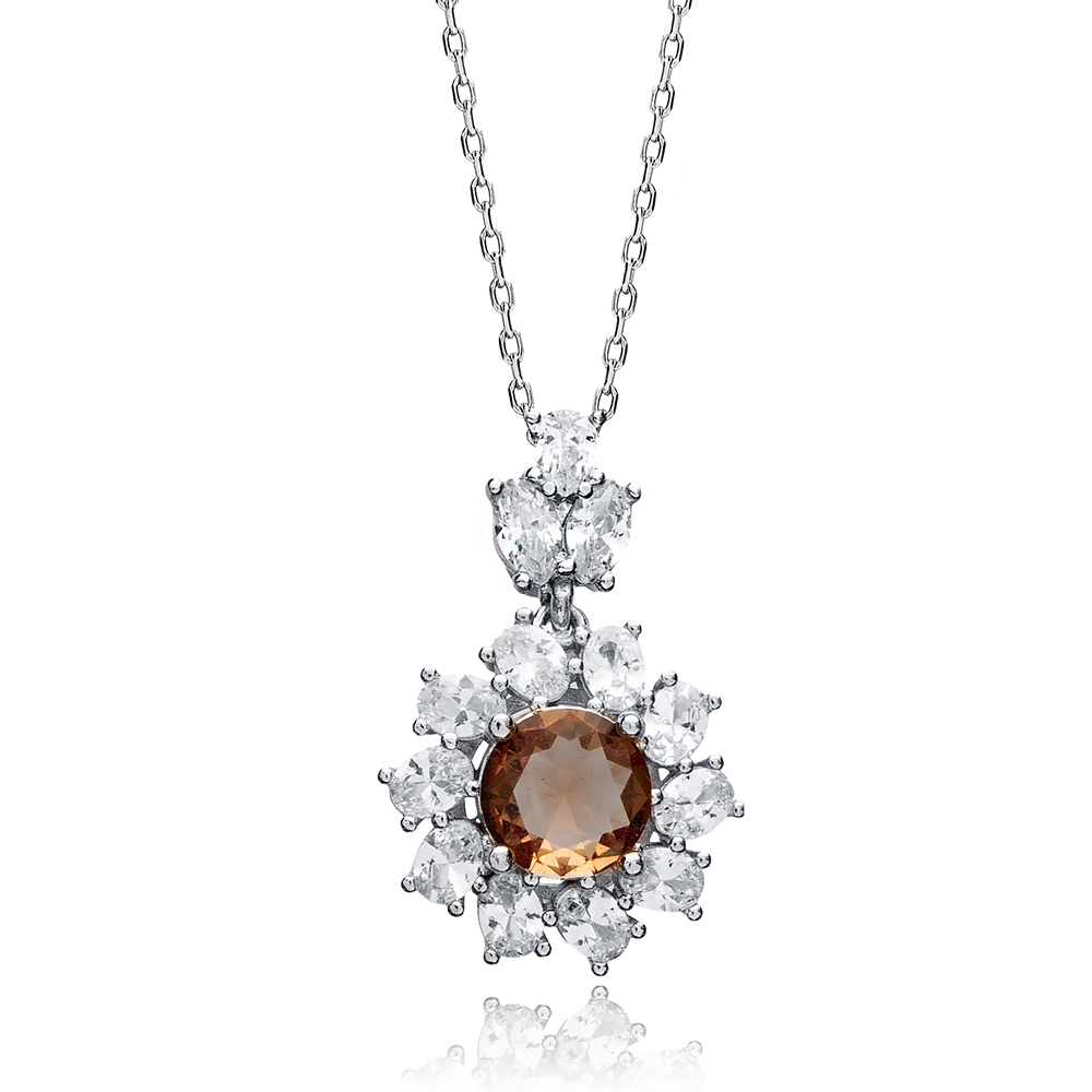 Ø17 mm Round Shape Stony Zultanite Necklace
