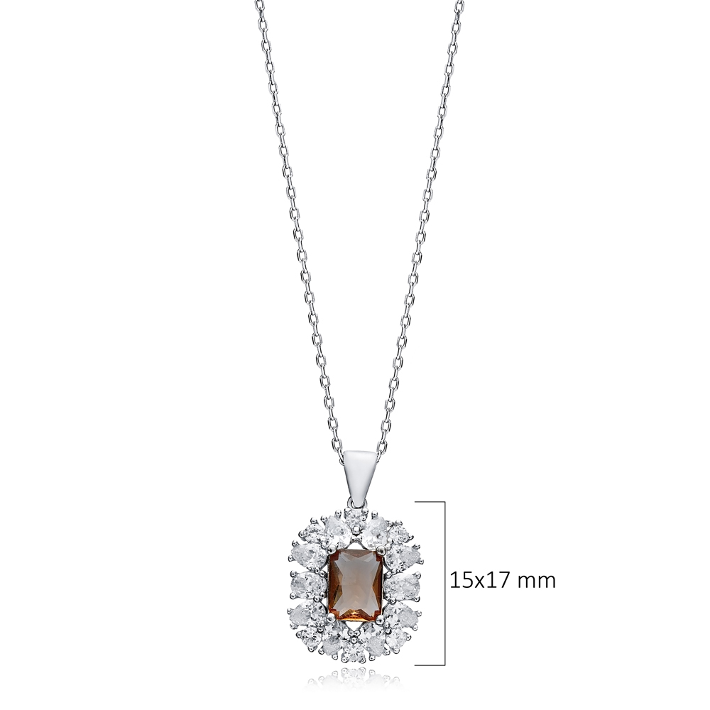 Baguette Design Stony Zultanite Necklace