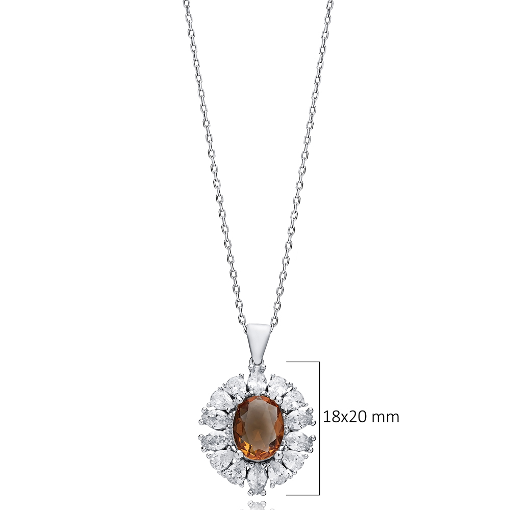 Oval Design Stony Charm Zultanite Necklace