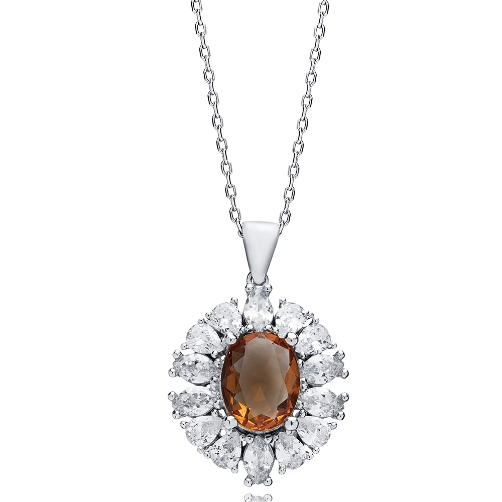 Oval Design Stony Charm Zultanite Necklace