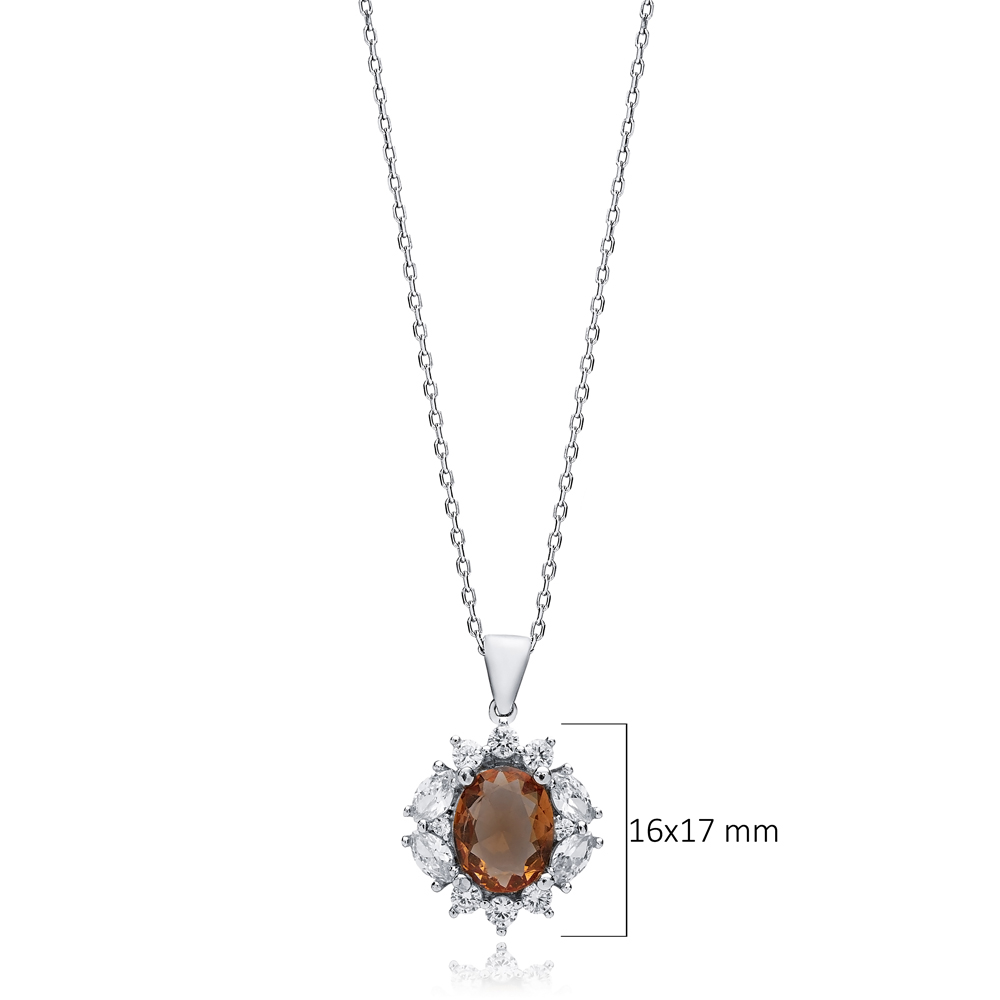 Stony Oval Shape Charm Zultanite Necklace