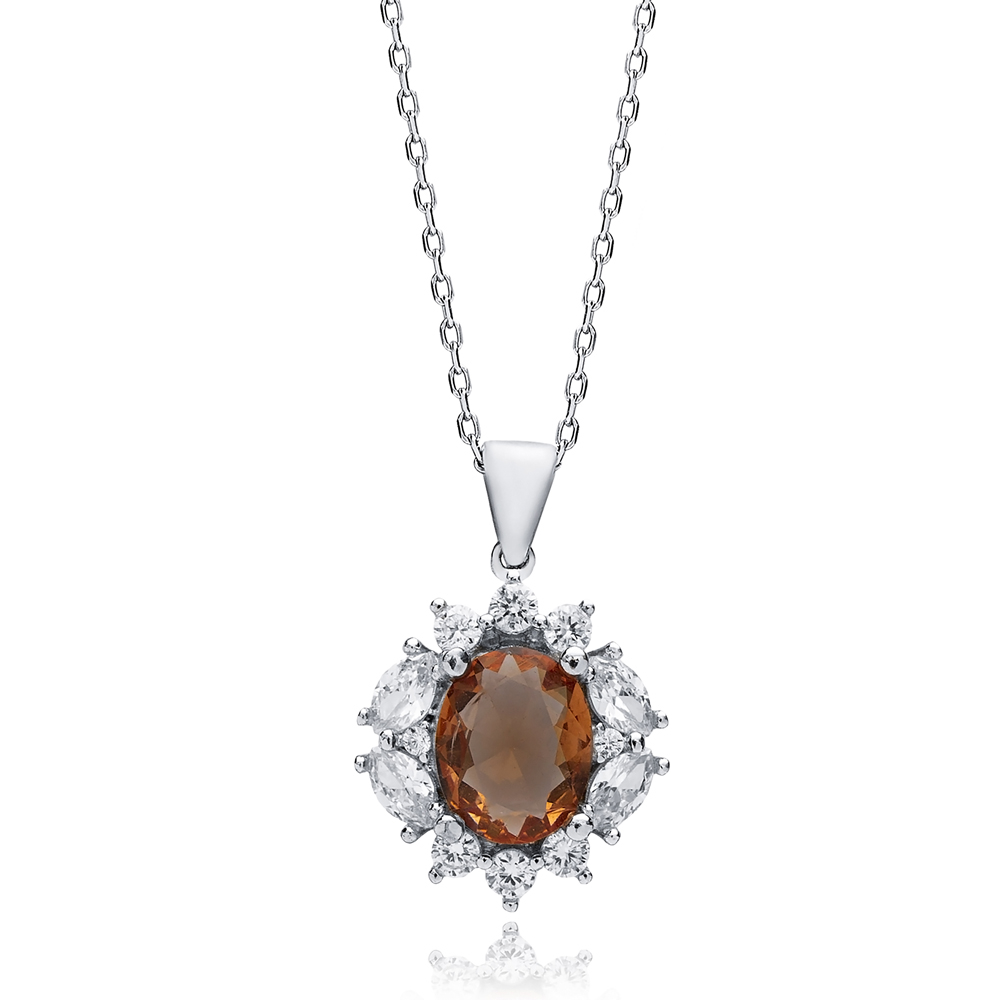 Stony Oval Shape Charm Zultanite Necklace