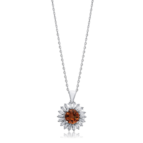 Ø16 mm Round Baguette Stony Zultanite Necklace