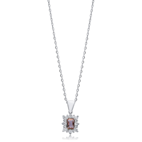11x12 mm Baguette Design Zultanite Necklace
