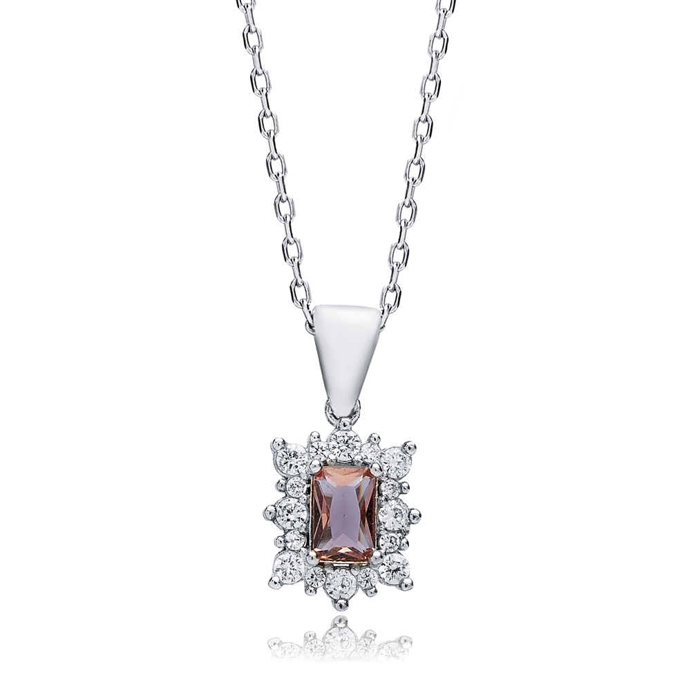 11x12 mm Baguette Design Zultanite Necklace