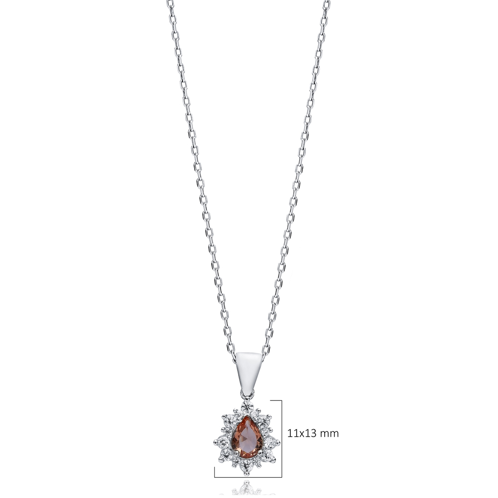 11x13 mm Pear Design Zultanite Necklace