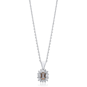 11x12 mm Baguette Design Zultanite Necklace