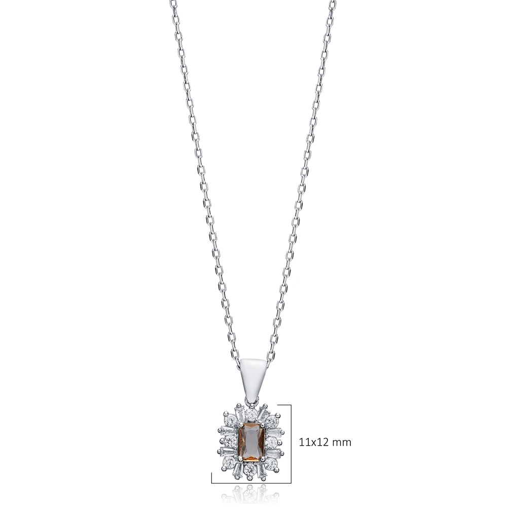 11x12 mm Baguette Design Zultanite Necklace