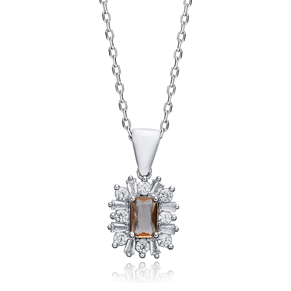 11x12 mm Baguette Design Zultanite Necklace