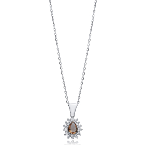 11x13 mm Pear Baguette Zultanite Necklace