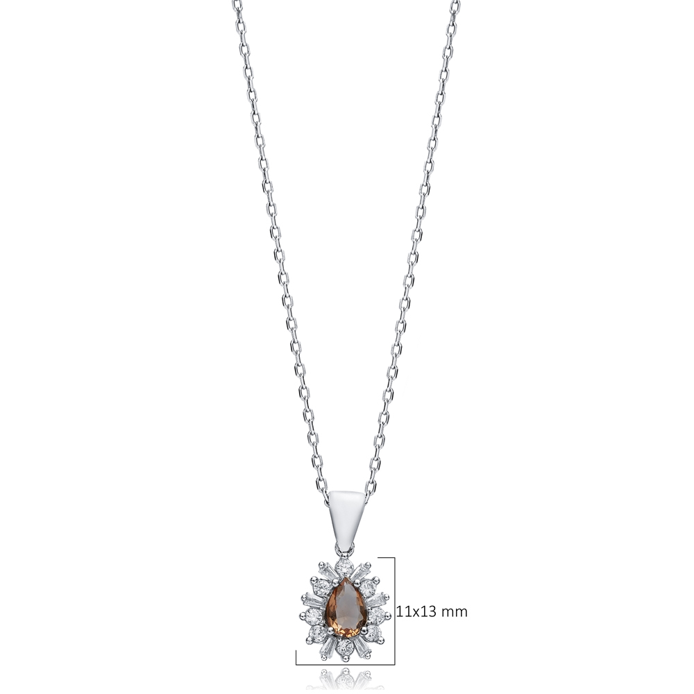 11x13 mm Pear Baguette Zultanite Necklace
