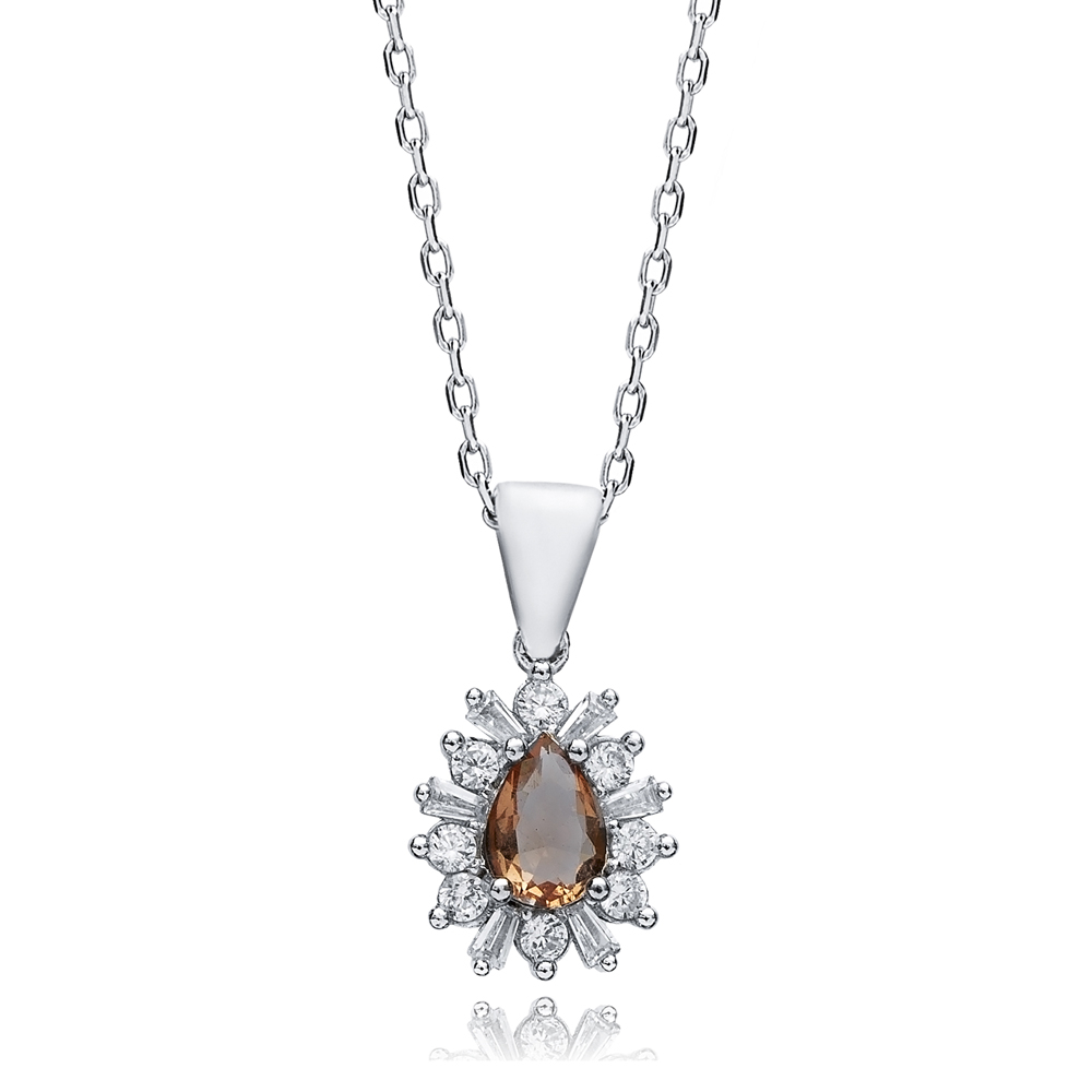 11x13 mm Pear Baguette Zultanite Necklace