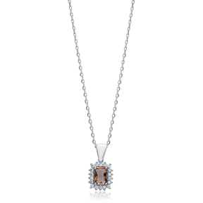 10x12 mm Baguette Design Zultanite Necklace