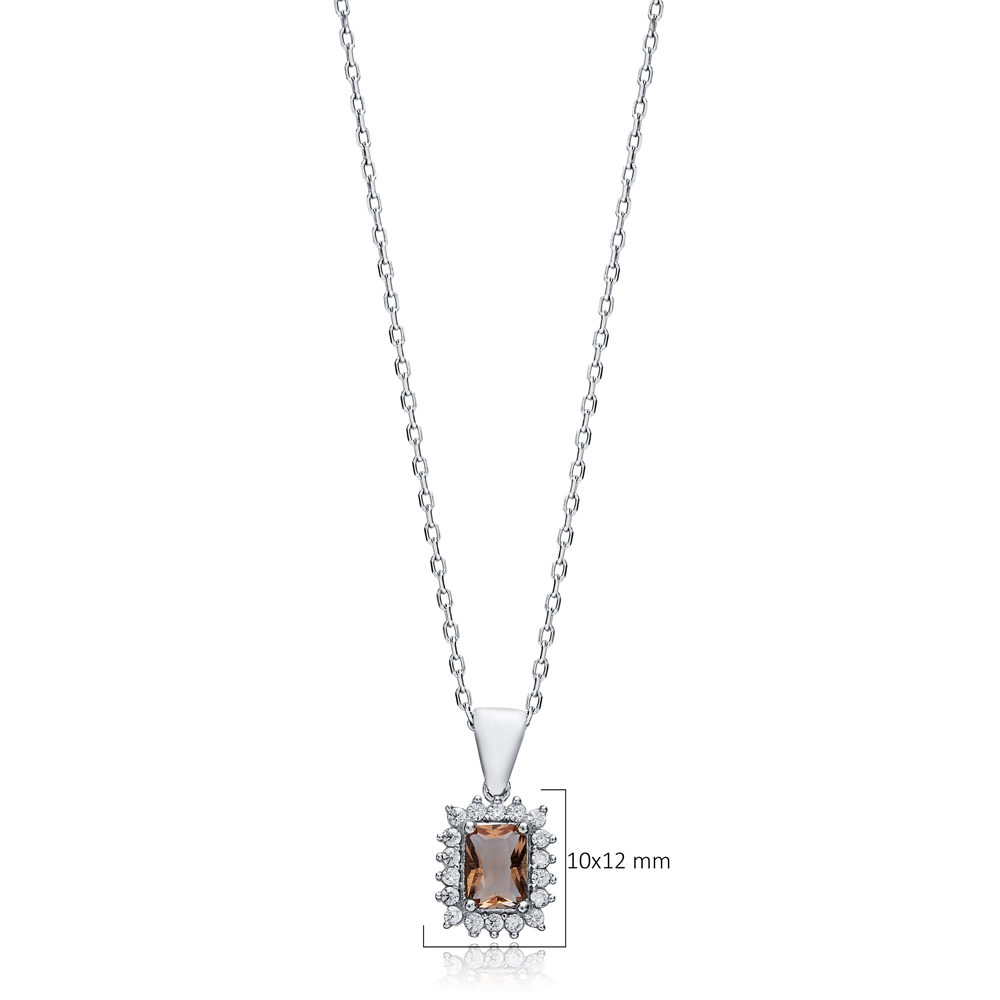 10x12 mm Baguette Design Zultanite Necklace