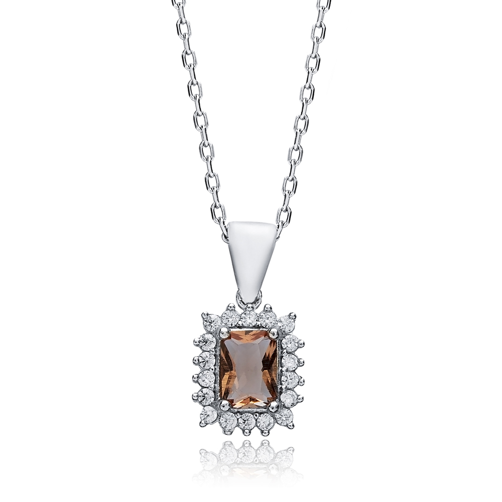 10x12 mm Baguette Design Zultanite Necklace