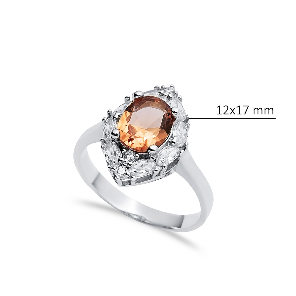 12x17 mm Oval Cut Cluster Zultanite Ring