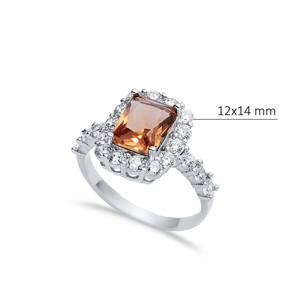 12x14 mm Baguette Cut Cluster Zultanite Ring