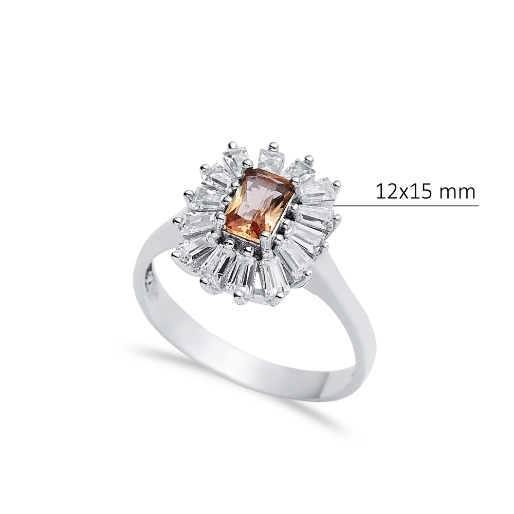 Baguette 12x15 mm Cluster Zultanite Ring