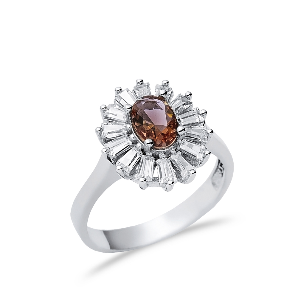 13x15 mm Oval Cut Cluster Zultanite Ring