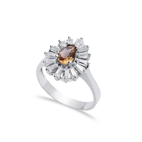 13x15 mm Pear Baguette Cut Zultanite Ring