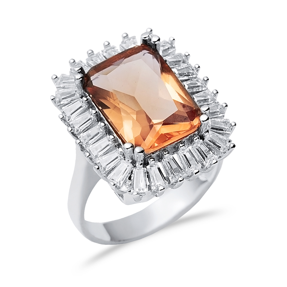 19x23 mm Baguette Cut Cluster Zultanite Ring