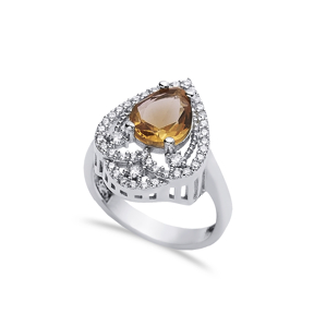 Elegant 15x20 mm Pear Cluster Zultanite Ring