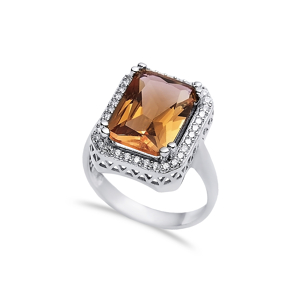 14x18 mm Baguette Cluster Zultanite Ring