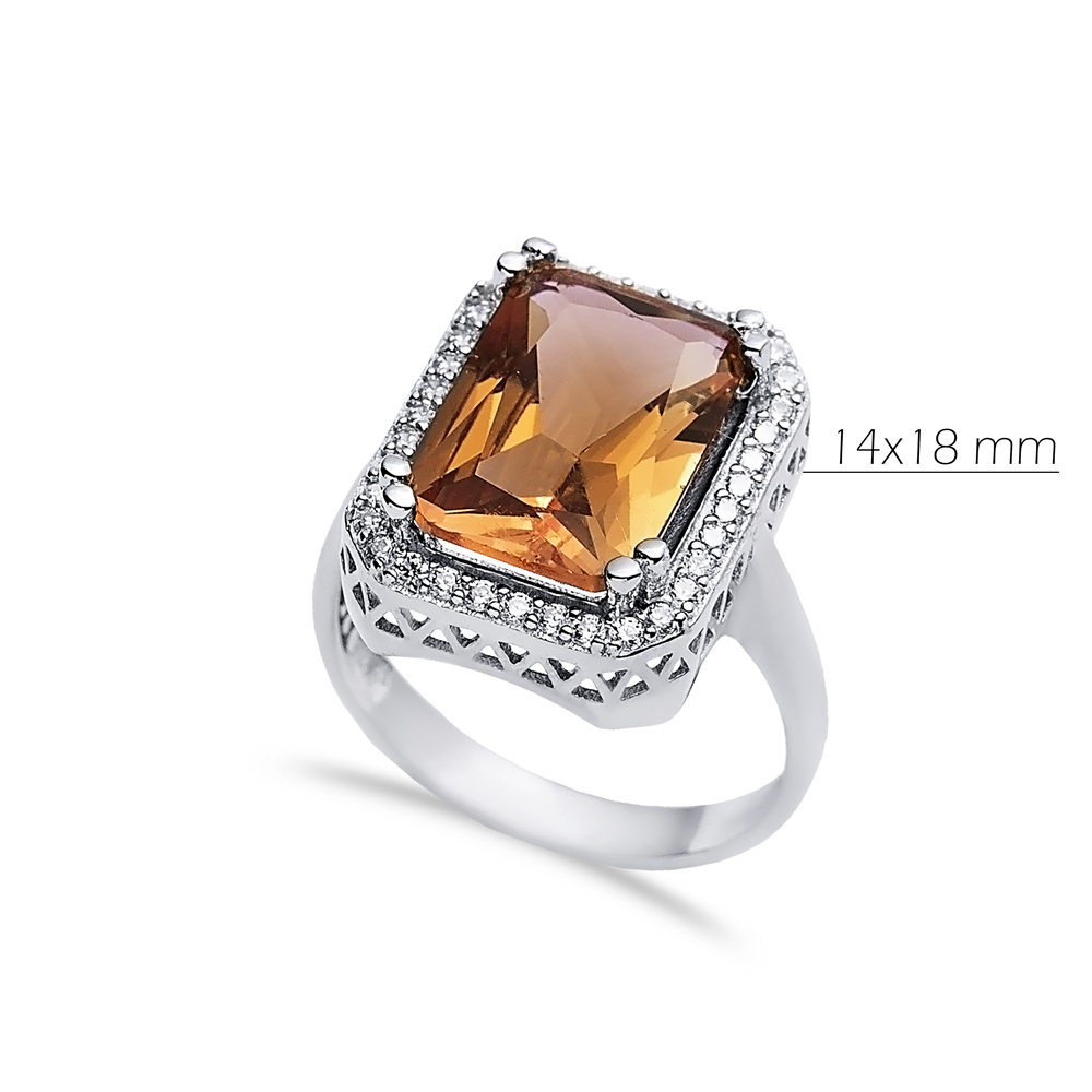 14x18 mm Baguette Cluster Zultanite Ring
