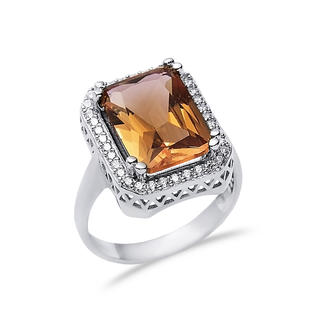 14x18 mm Baguette Cluster Zultanite Ring
