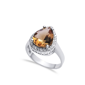 13x16 mm Pear Cluster Zultanite Ring