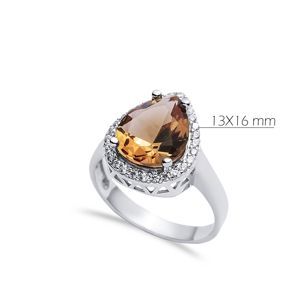 13x16 mm Pear Cluster Zultanite Ring