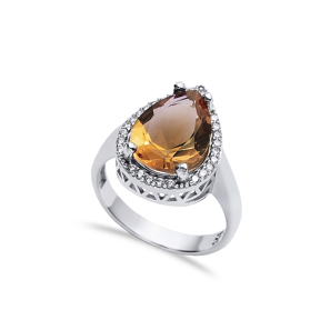 13x18 mm Pear Cluster Zultanite Ring