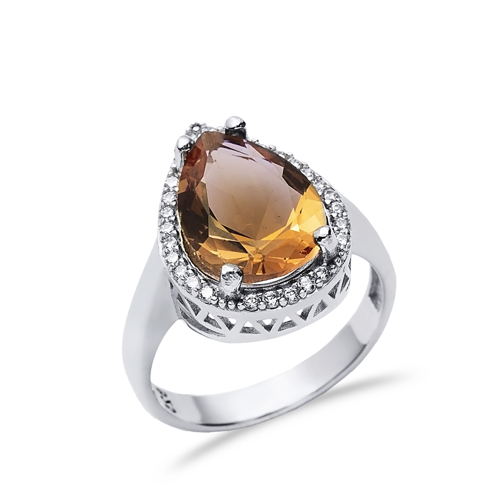 13x18 mm Pear Cluster Zultanite Ring