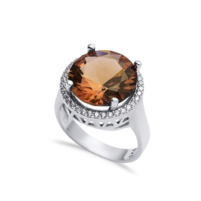 Ø17 mm Round Cluster Zultanite Ring