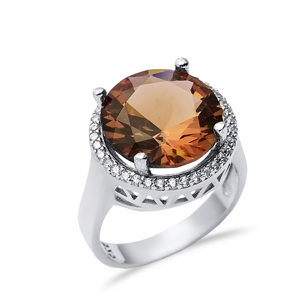 Ø17 mm Round Cluster Zultanite Ring