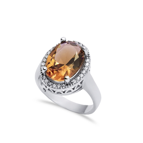 14x17 mm Oval Cluster Zultanite Ring
