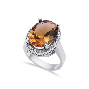 16x19 mm Oval Cluster Zultanite Ring