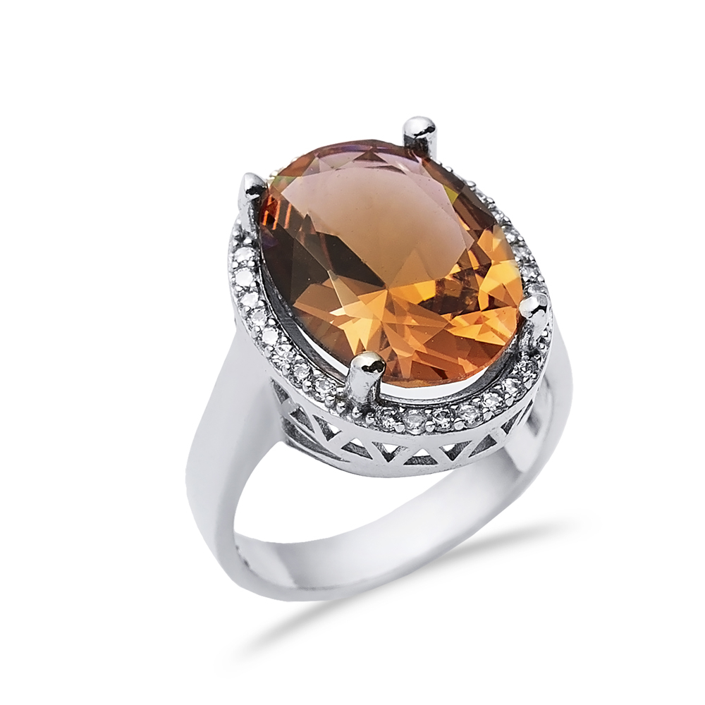 16x19 mm Oval Cluster Zultanite Ring